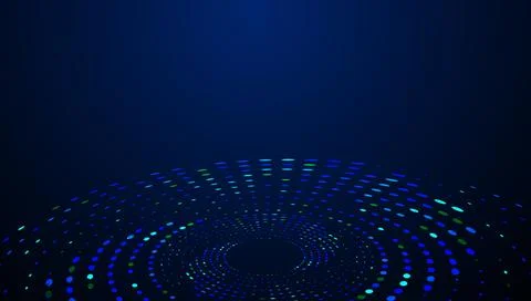 Abstract Circular Digital Dot Rings Futuristic Technology Background イラスト素材