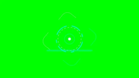 Abstract circular digital hud overlay element isolated on green screen back.. Vídeos de archivo 340263393