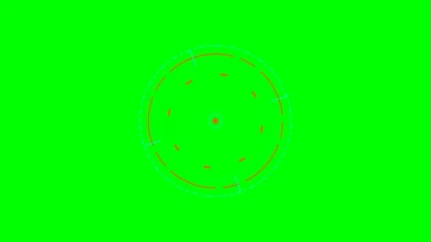 Abstract circular digital interface element on a vibrant green background Video stock 340905238