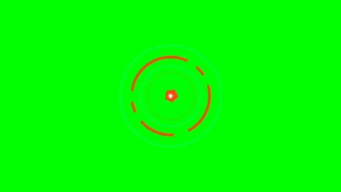 Abstract circular digital targeting reticle on a vibrant green screen backg.. Stock Footage 341824526