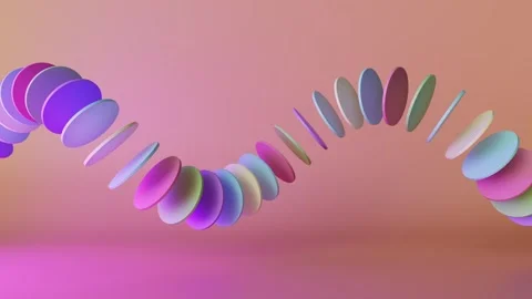 Abstract Circular Disc Motion Loop Modern Tech Background Stock Footage 332667524