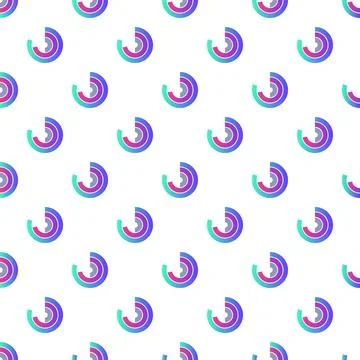 Abstract circular donut chart pattern graphic background Illustrazione stock