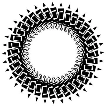 Abstract circular element, circle mandala Stock Illustration