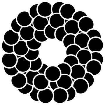 Abstract circular element with overlapping circle shapes Illustrazione stock