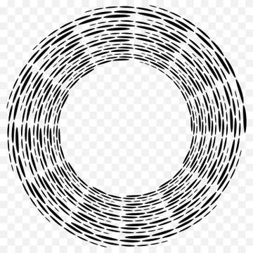 Abstract circular element, radial lines shape. Geometric element. Stock Illustration