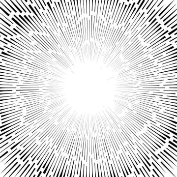 Abstract circular element, radial lines shape. Geometric element. 库存插图