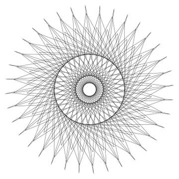 Abstract circular element. Radiating lines forming a geometric circle. Abstra Stock-Illustration