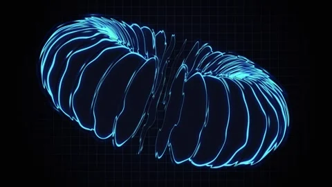 Abstract Circular Energy Lines Sci Fi Tech Background Animation. 4K Stock Footage 333690238