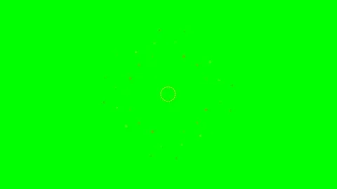 Abstract circular explosion effect on a bright chroma key green background Vidéo 341839170