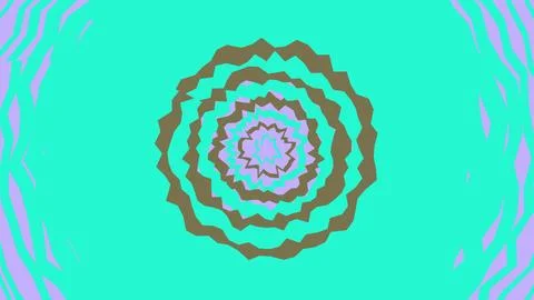 Abstract circular flower pattern with bright neon colors イラスト素材