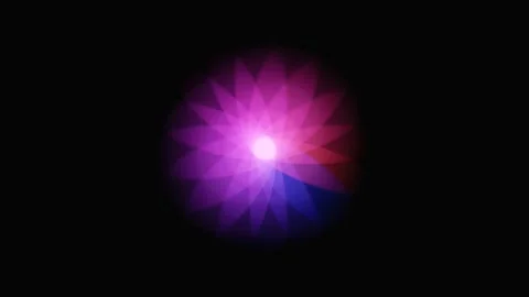 Abstract circular flower petals rotating with glowing light gradient motion.. Stock-Footage 341842830