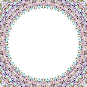 Abstract circular frame with white background Illustrazione stock