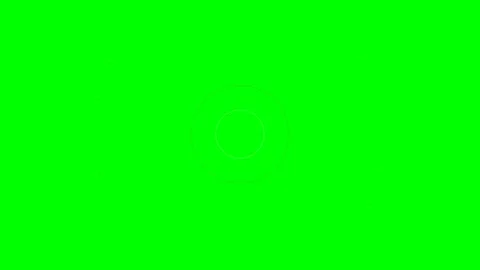 Abstract circular geometric animation elements on a bright green background Video stock 340903368