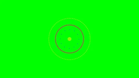 Abstract circular geometric animation featuring concentric rings on green Video stock 340902912