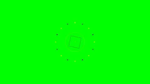 Abstract circular geometric animation pattern on a vibrant green background Stock-Footage 341824130