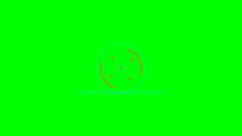 Abstract circular geometric animation on a vibrant green screen background Video stock 340267929