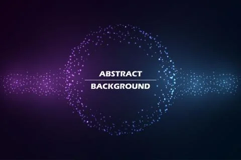 Abstract circular geometric background. Abstract circular star lights. Template Stock Illustration