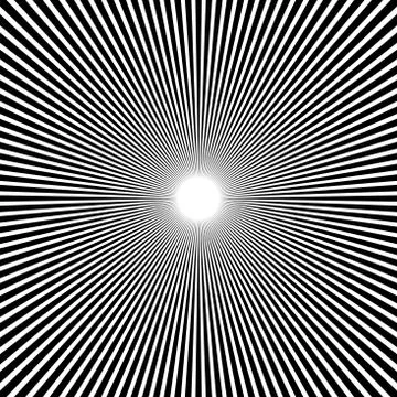 Abstract Circular Geometric Burst Rays On White. EPS 10 vector Illustrazione stock