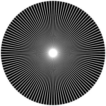 Abstract Circular Geometric Burst Rays On White. EPS 10 vector Illustrazione stock