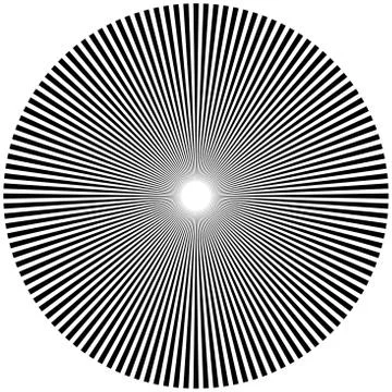Abstract Circular Geometric Burst Rays On White. EPS 10 vector Illustrazione stock
