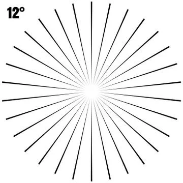 Abstract Circular Geometric Burst Rays On White. EPS 10 vector Stock Illustration