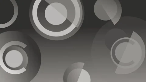 Abstract circular geometric composition with gradient background animation Vídeo Stock 335098338