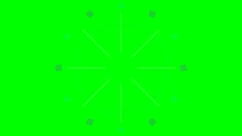 Abstract circular geometric interface element on a vibrant green background Stock Footage 340264831