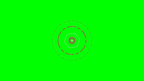Abstract circular geometric pattern animation on a vibrant green background Stock Footage 340263371