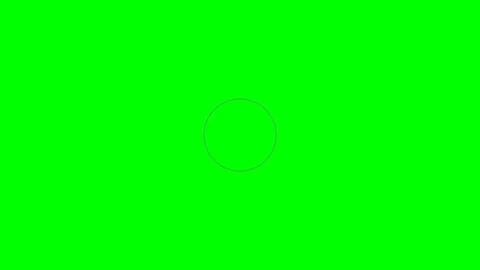 Abstract circular geometric pattern animation against a vibrant green screen Stock Footage 341824466