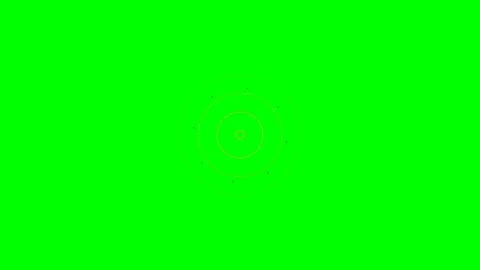 Abstract circular geometric pattern animation against a vibrant green screen Vídeos de archivo 341839234