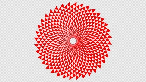 Abstract circular geometric pattern background on transparent background. Stock Footage 280922919