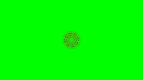 Abstract circular geometric pattern centered on a vibrant green background Stock Footage 341821096