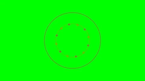 Abstract circular geometric pattern with colorful dots on green background Stock Footage 340903488
