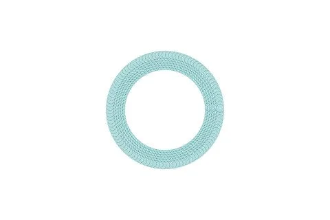 Abstract Circular Geometric Pattern with Concentric Waves Stock Illustration