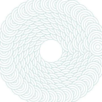 Abstract Circular Geometric Pattern Design Concept with Concentric Rings Il.. Stock Illustration