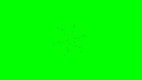 Abstract circular geometric pattern of dots against a bright green background Stock Footage 340263390