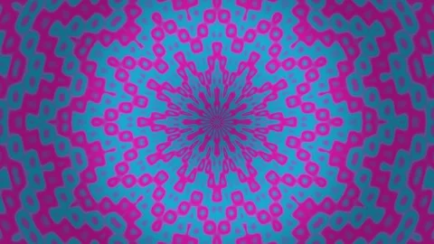 Abstract circular geometric pattern featuring repeating wave-like structure.. Stock Footage 347464988