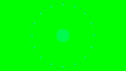 Abstract circular geometric pattern with glowing dots on a green background Stock Footage 341821049