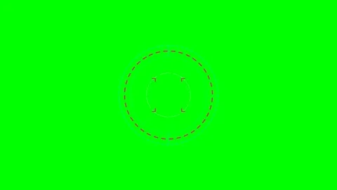 Abstract circular geometric pattern isolated on a vibrant chroma key backgrou Stock Footage 340263331