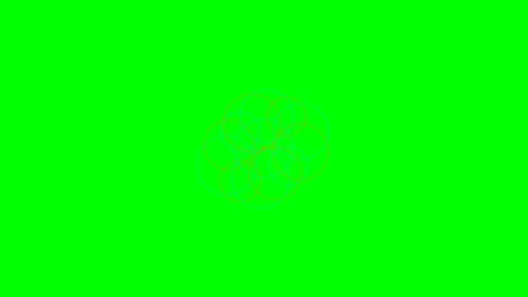 Abstract circular geometric pattern isolated on a solid vibrant green backg.. Stock-Footage 341824602