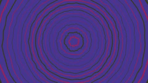 Abstract circular geometric pattern with purple and red lines Stock Illustration