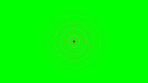 Abstract circular geometric pattern on a vibrant solid green background Stock Footage 340267225