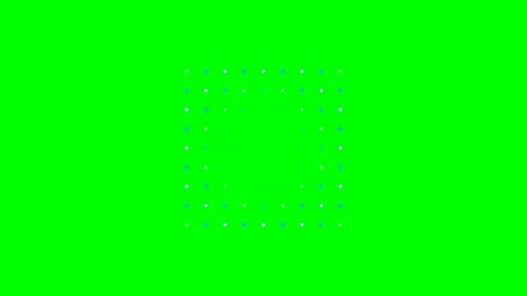 Abstract circular geometric pattern on a vibrant green chroma key background Stock Footage 340905087