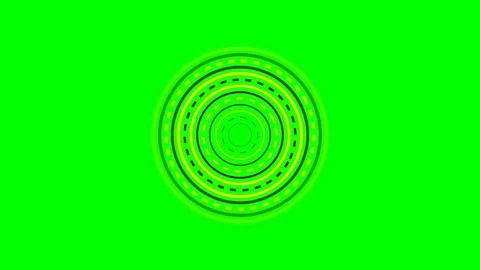 Abstract circular geometric pattern on a vibrant solid green background 스톡 동영상 340905254