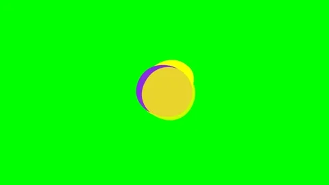 Abstract circular geometric shapes layered on a vibrant green background Video stock 341839412