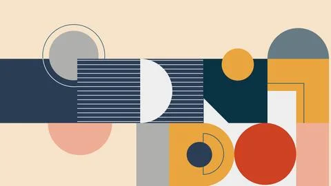 Abstract Circular Geometry Background Stock Illustration