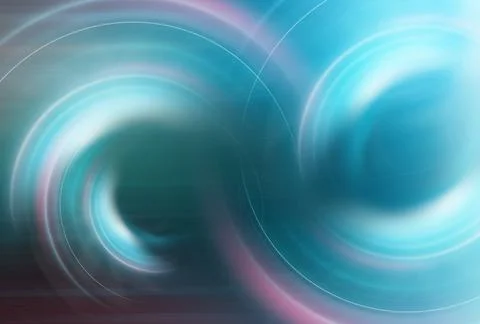 Abstract circular glowing lights effect, light motion background in blue Stock Illustration