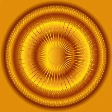 Abstract circular gold background Stock Illustration