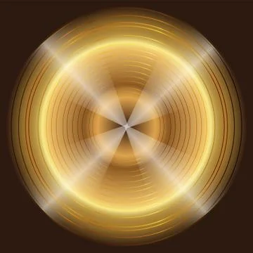 Abstract circular gold black Background Stock Illustration