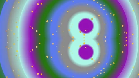 Abstract Circular Gradient with Golden Dots Vídeo Stock 332195747